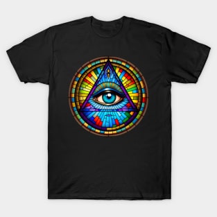 All Seeing Stained Glass Eye T-Shirt